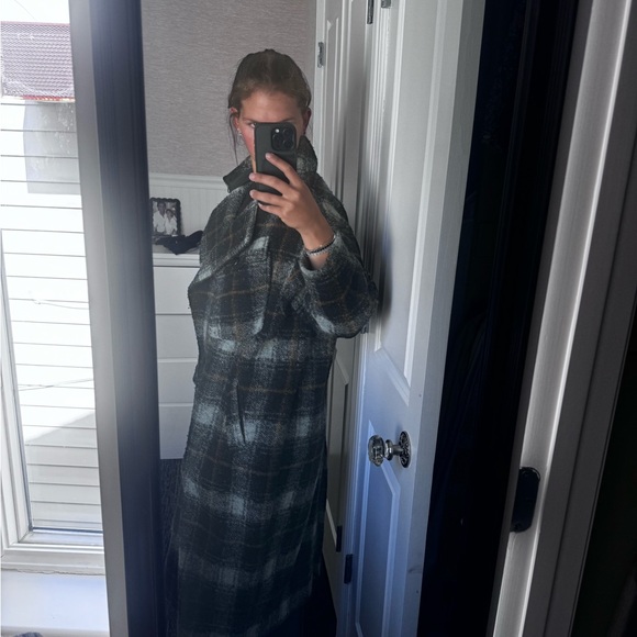 Isabel Marant Etoile Plaid Coat with Belt - Picture 6 of 10